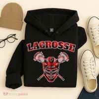 Buffalo Plaid Lacrosse Game Crossed Sticks Lax Hoodie thumb 4