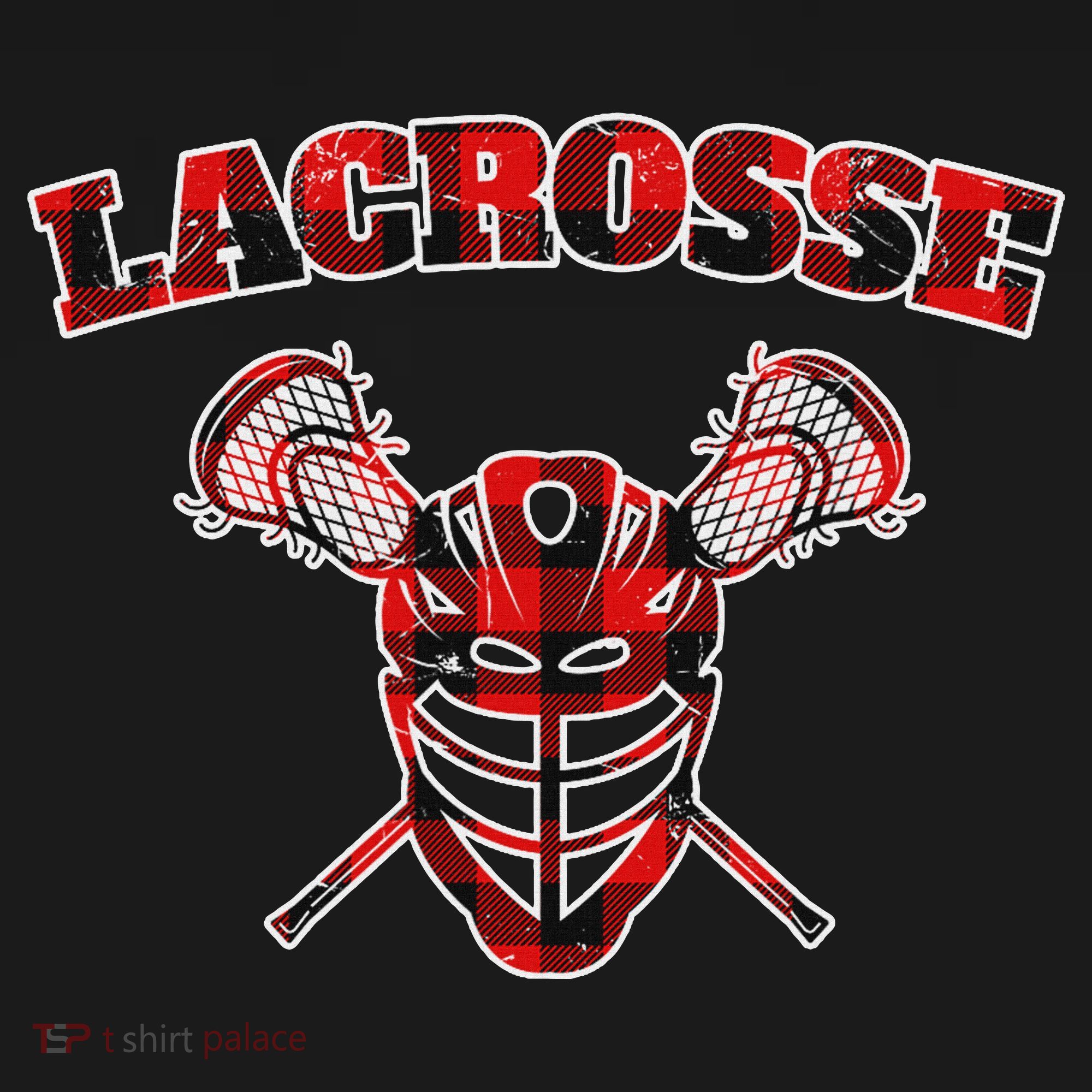 Buffalo Plaid Lacrosse Game Crossed Sticks Lax Sweatshirt