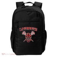 Buffalo Plaid Lacrosse Game Crossed Sticks Lax Backpack thumb 0