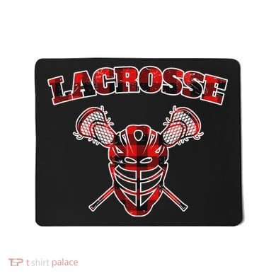 Buffalo Plaid Lacrosse Game Crossed Sticks Lax Mousepad