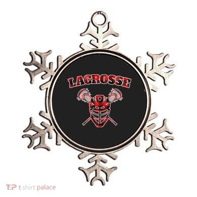 Buffalo Plaid Lacrosse Game Crossed Sticks Lax Ornament
