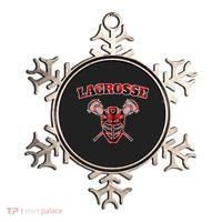 Buffalo Plaid Lacrosse Game Crossed Sticks Lax Ornament thumb 0
