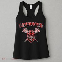 Buffalo Plaid Lacrosse Game Crossed Sticks Lax Women's Tank Top thumb 3