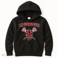 Buffalo Plaid Lacrosse Game Crossed Sticks Lax Kids Hoodie thumb 0