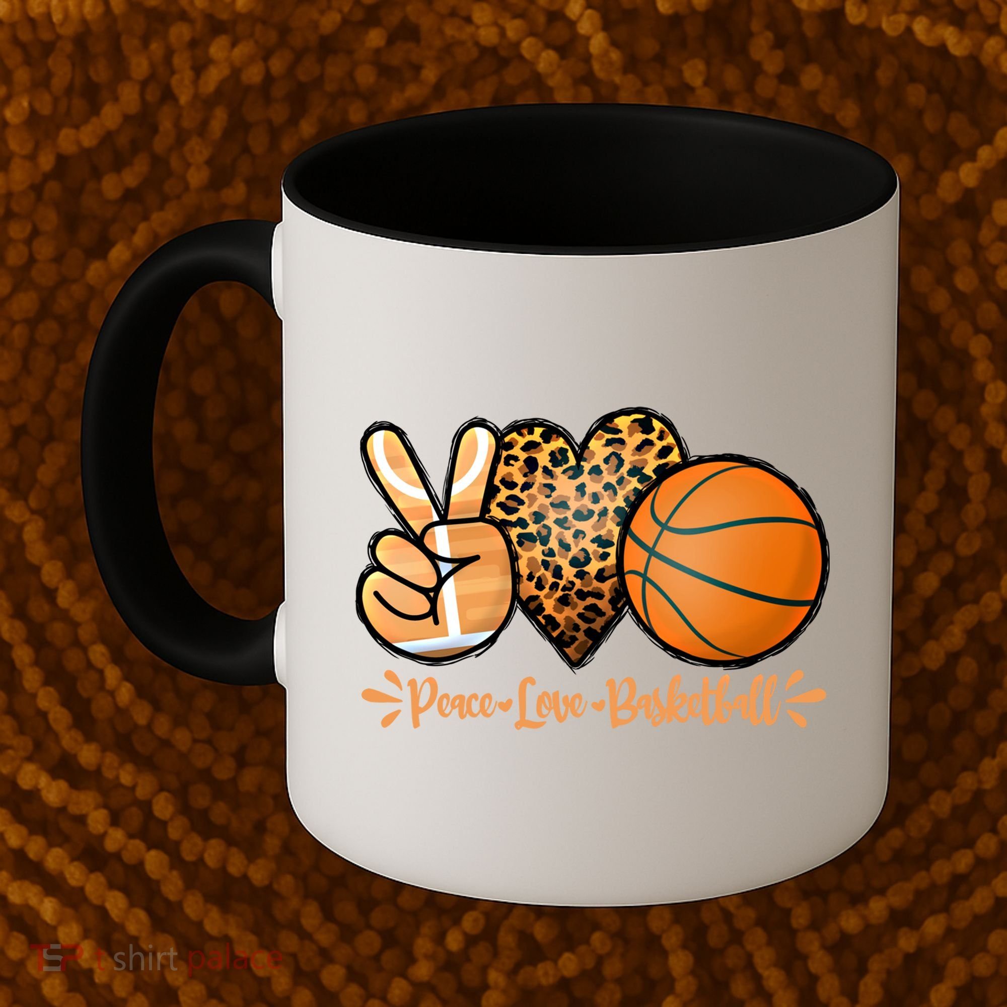 Basketball Peace Love Basketball Mom Game Day Outfit Gift Coffee Mug