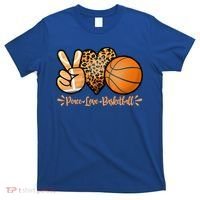 Basketball Peace Love Basketball Mom Game Day Outfit Gift T-Shirt thumb 0