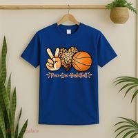 Basketball Peace Love Basketball Mom Game Day Outfit Gift T-Shirt thumb 2