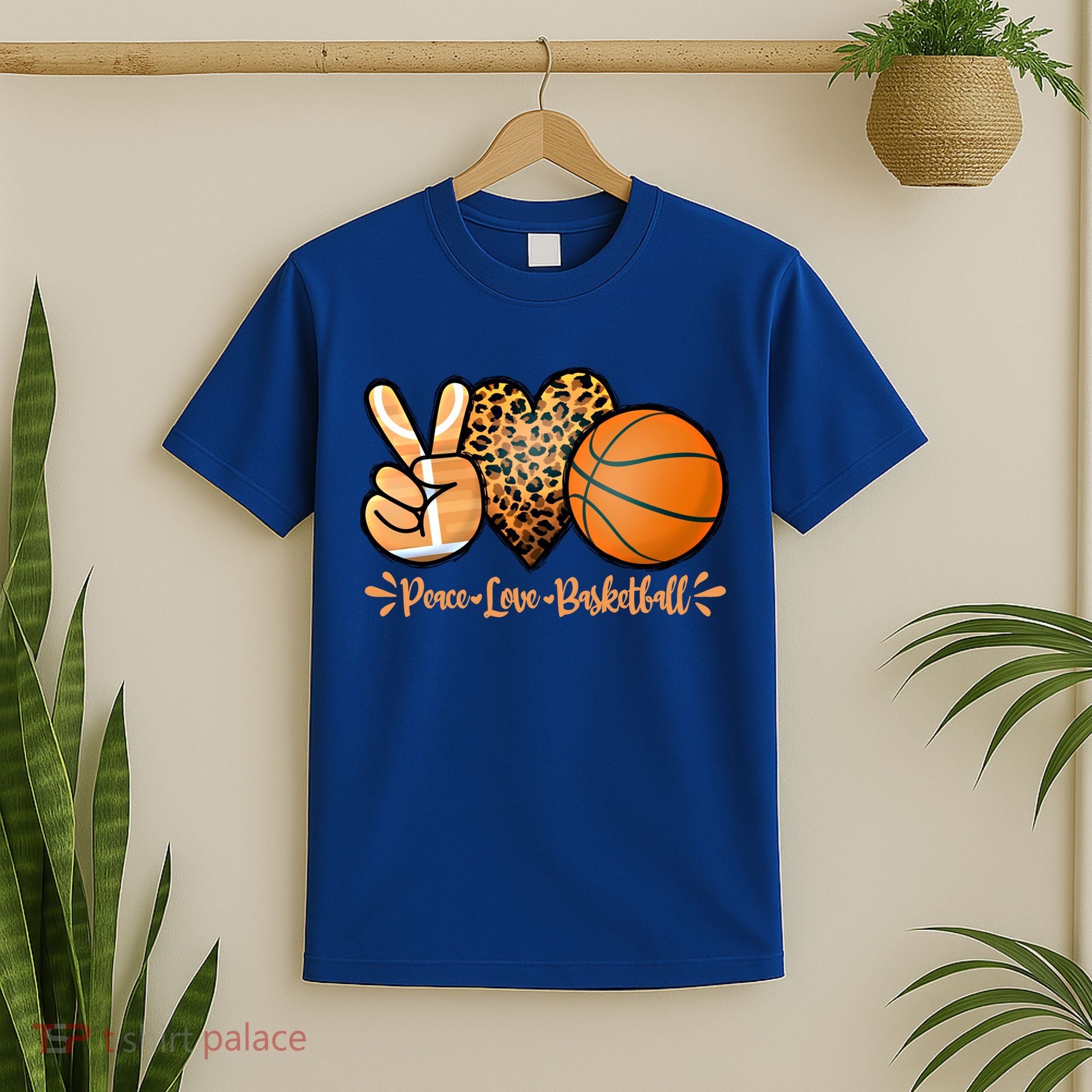 Basketball Peace Love Basketball Mom Game Day Outfit Gift T-Shirt