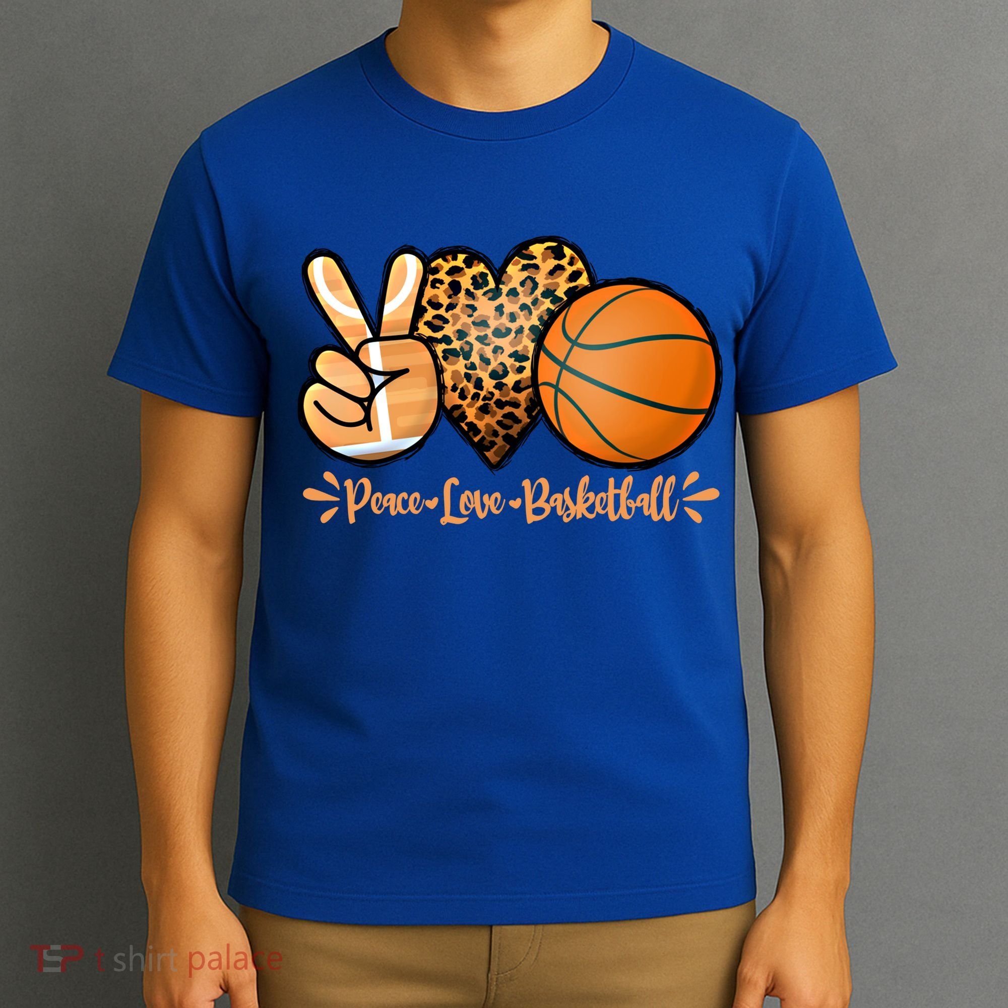 Basketball Peace Love Basketball Mom Game Day Outfit Gift T-Shirt