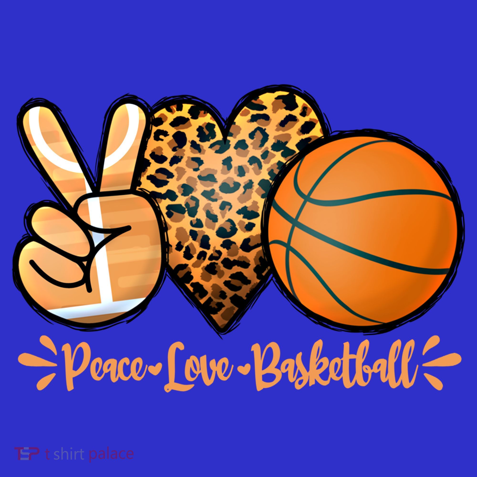 Basketball Peace Love Basketball Mom Game Day Outfit Gift T-Shirt