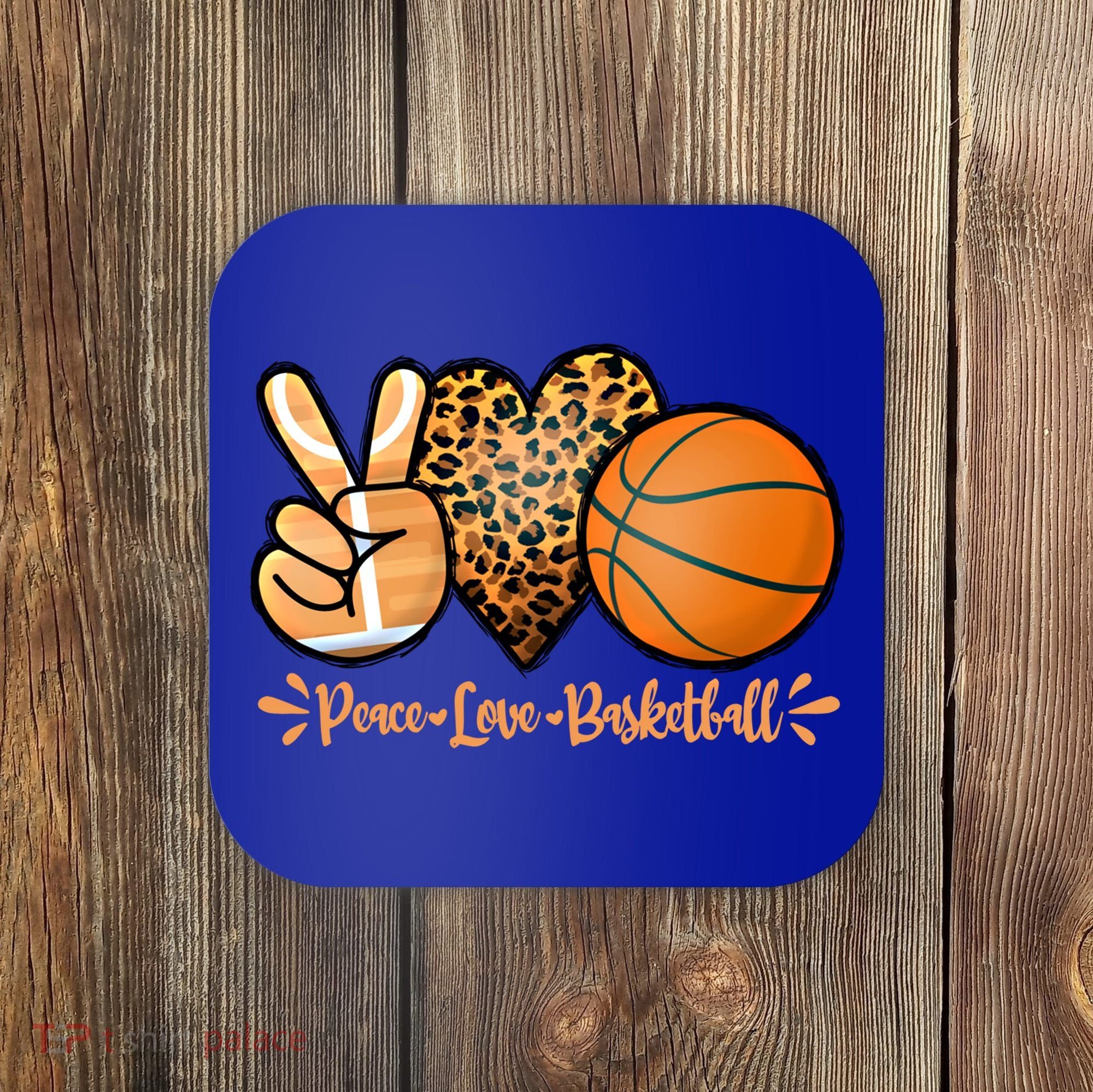 Basketball Peace Love Basketball Mom Game Day Outfit Gift Coaster
