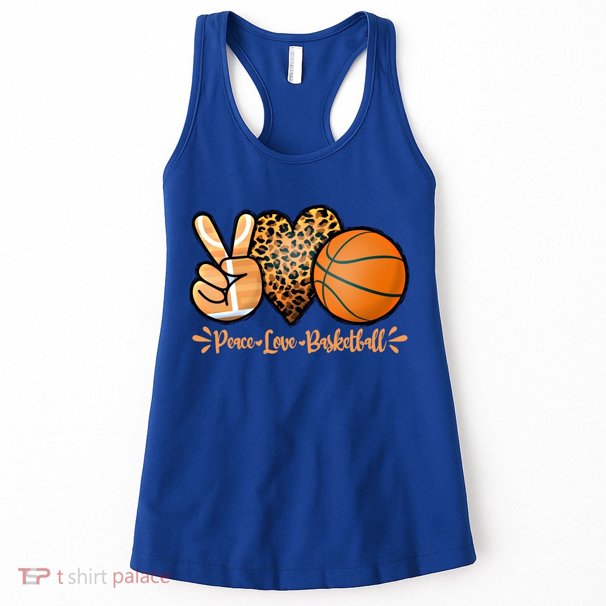 Basketball Peace Love Basketball Mom Game Day Outfit Gift Women's Tank Top