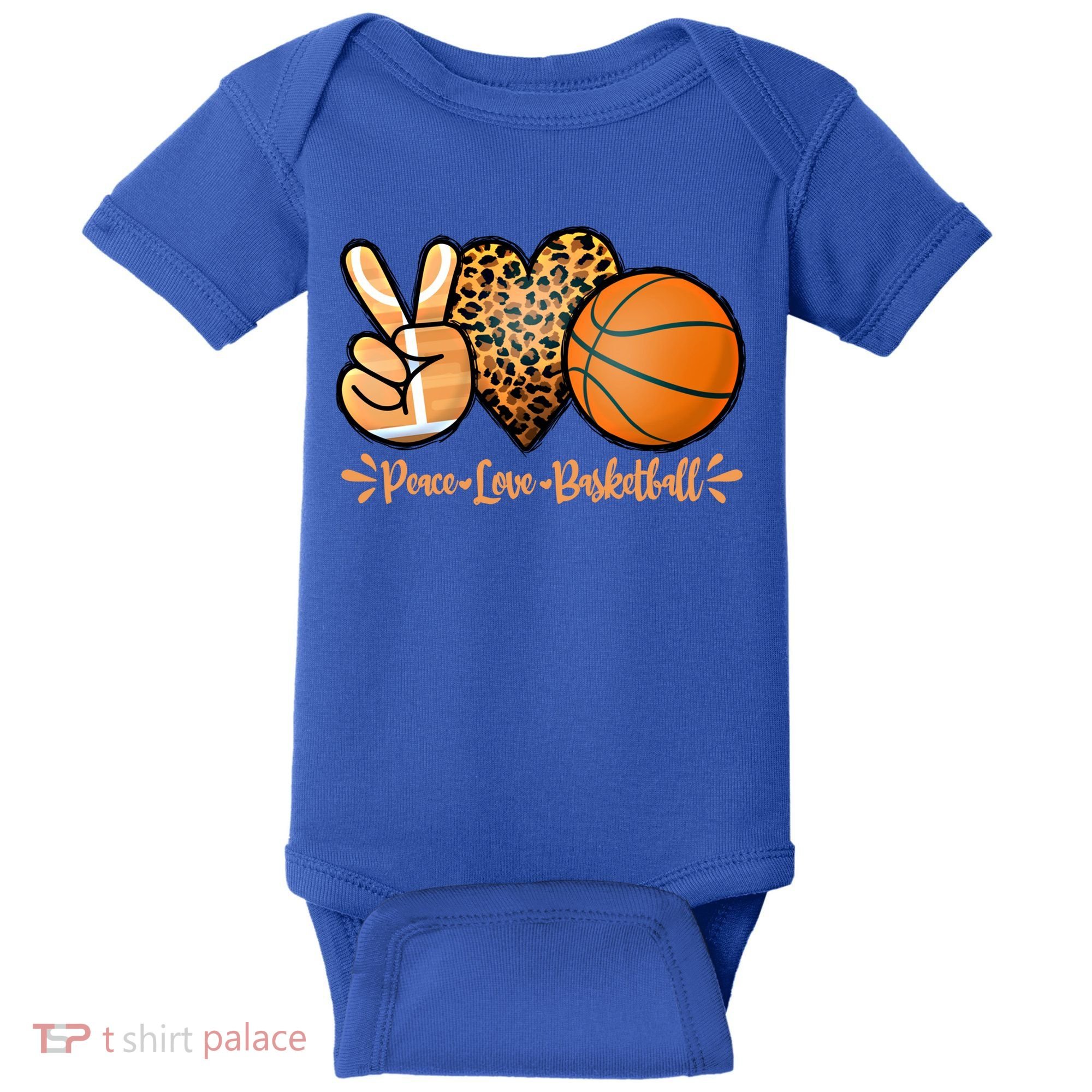 Basketball Peace Love Basketball Mom Game Day Outfit Gift Baby Bodysuit