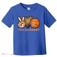 Basketball Peace Love Basketball Mom Game Day Outfit Gift Toddler T-Shirt thumb 0