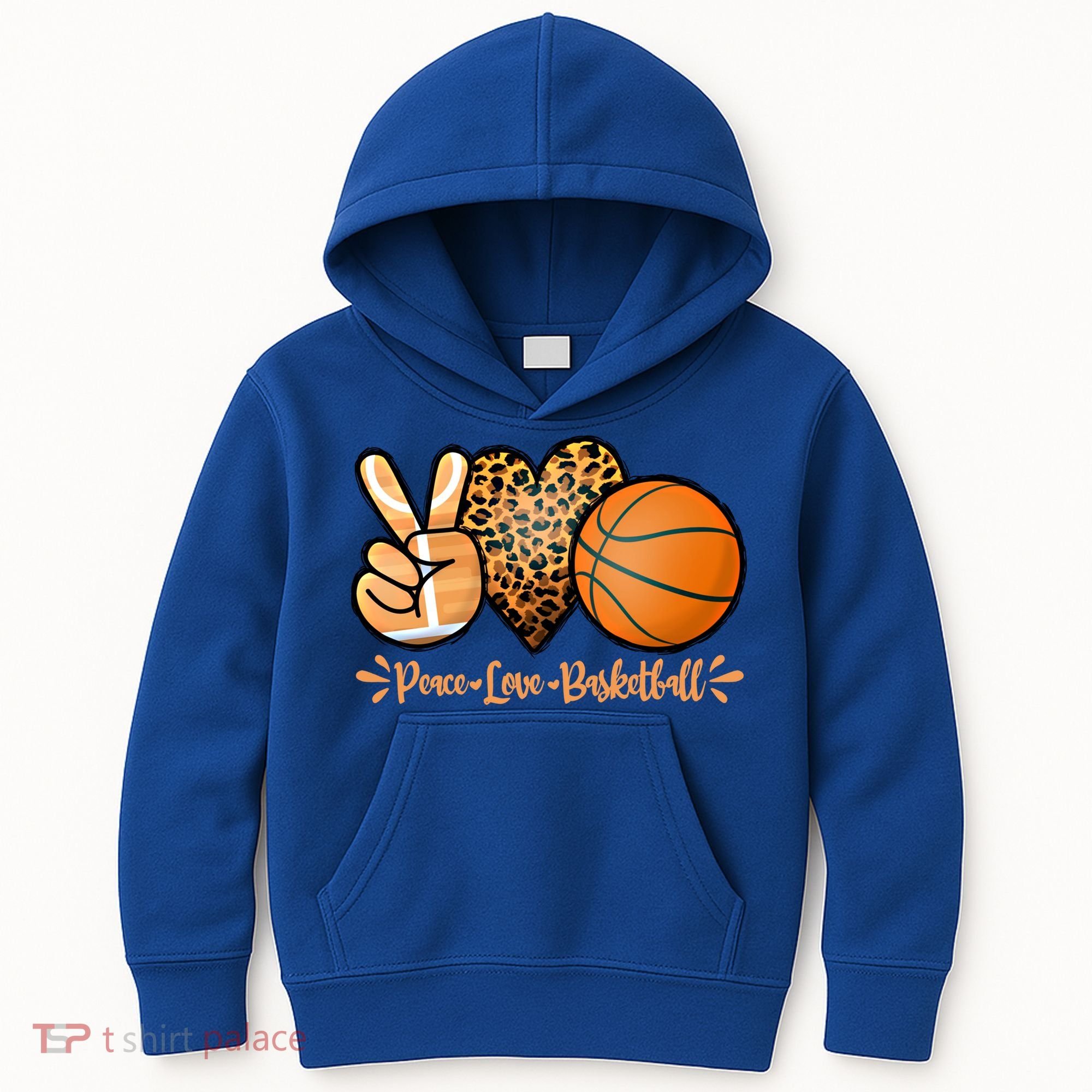 Basketball Peace Love Basketball Mom Game Day Outfit Gift Kids Hoodie