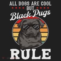 Black Pug Lovers Black Pugs Rule Funny Black Pug Beanie thumb 2
