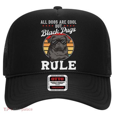 Black Pug Lovers Black Pugs Rule Funny Black Pug Hat