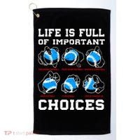 Baseball Pitcher Life Choices Ball Sport Lover Great Gift Golf Towel thumb 0