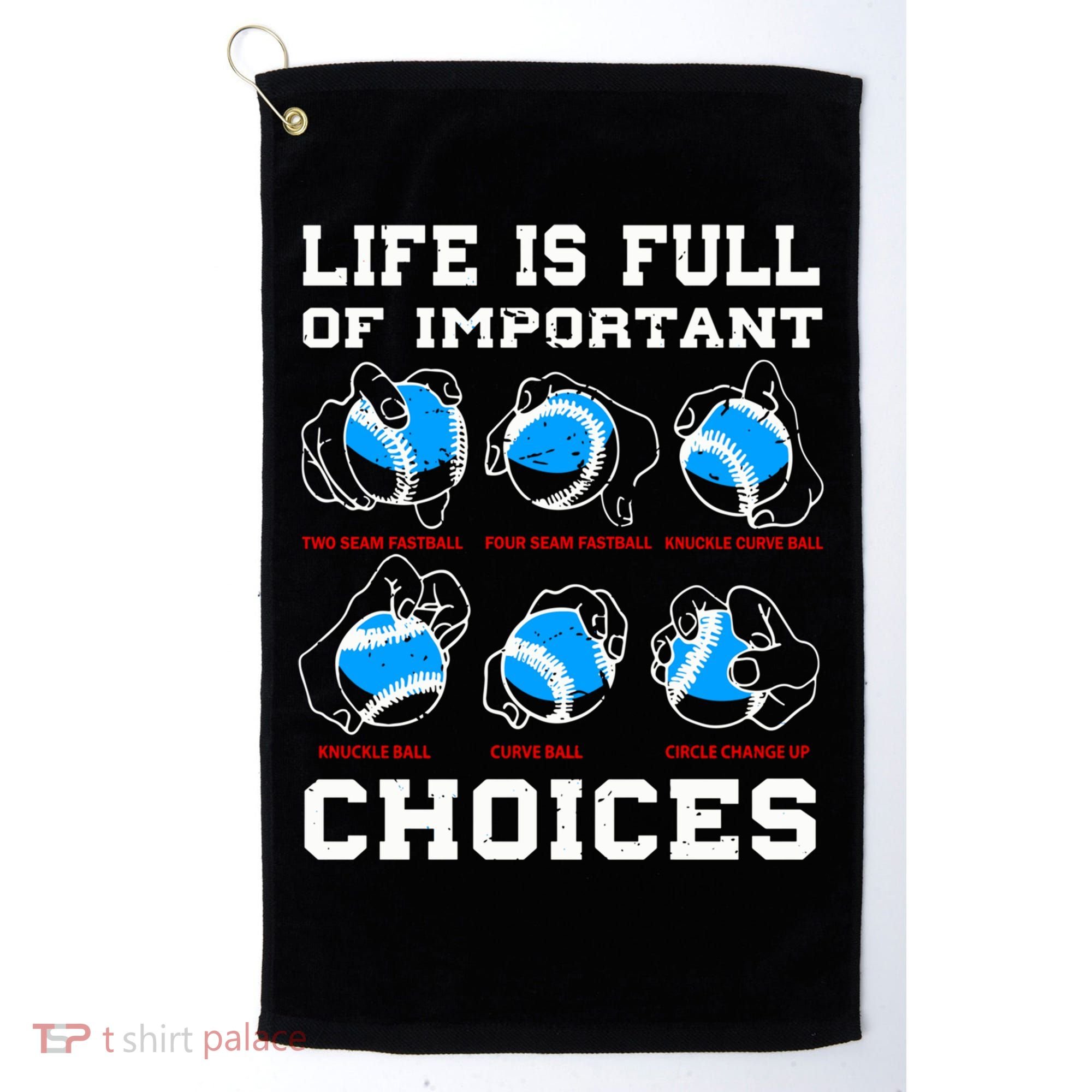 Baseball Pitcher Life Choices Ball Sport Lover Great Gift Golf Towel