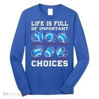 Baseball Pitcher Life Choices Ball Sport Lover Great Gift Long Sleeve Shirt thumb 0