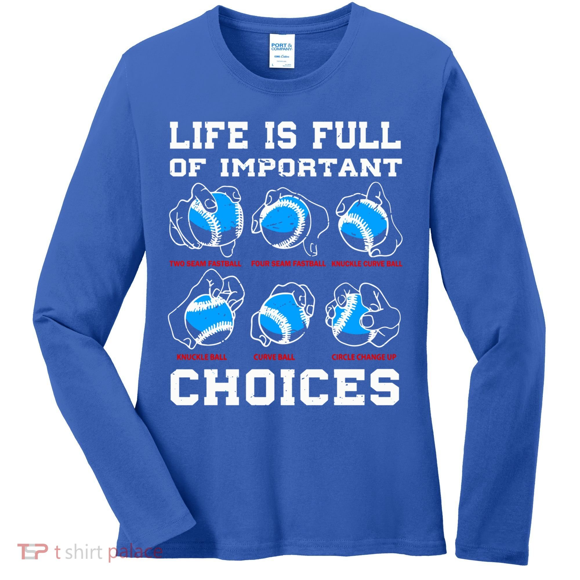 Baseball Pitcher Life Choices Ball Sport Lover Great Gift Women's Long Sleeve Shirt