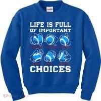 Baseball Pitcher Life Choices Ball Sport Lover Great Gift Kids Sweatshirt thumb 0