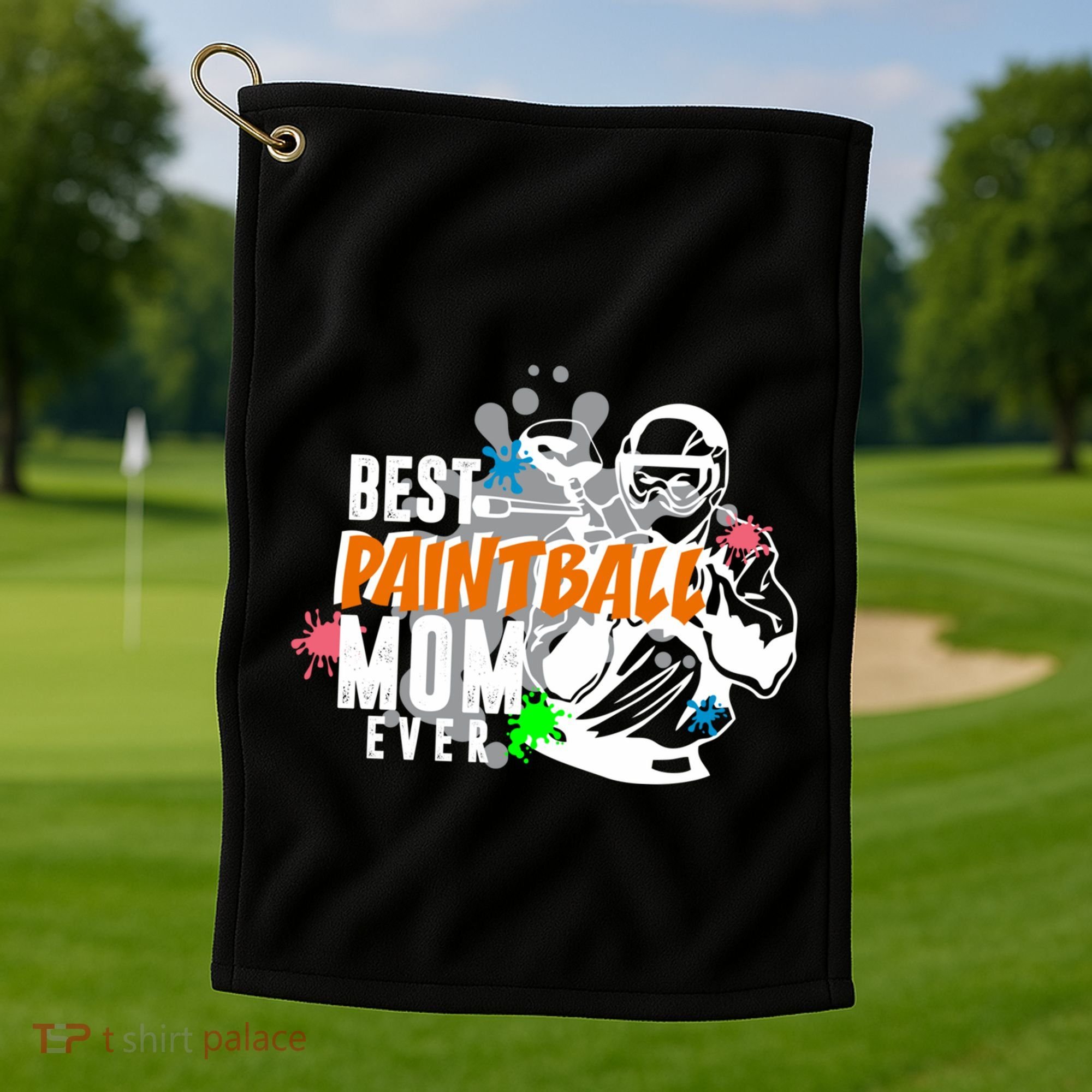 Best Paintball Mom Ever Ball Funny Mothers Day Gift Golf Towel