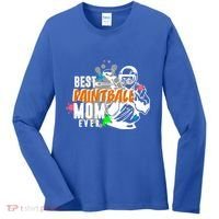 Best Paintball Mom Ever Ball Funny Mothers Day Gift Women's Long Sleeve Shirt thumb 0