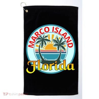 Beach Please Marco Island Florida Beach Holiday Funny Gift Golf Towel