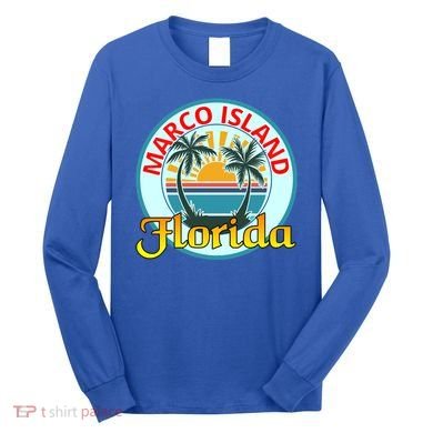 Beach Please Marco Island Florida Beach Holiday Funny Gift Long Sleeve Shirt