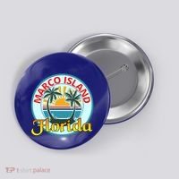Beach Please Marco Island Florida Beach Holiday Funny Gift Button thumb 0