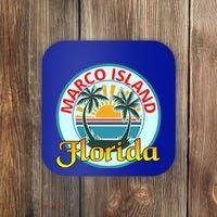 Beach Please Marco Island Florida Beach Holiday Funny Gift Coaster thumb 0