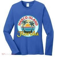 Beach Please Marco Island Florida Beach Holiday Funny Gift Women's Long Sleeve Shirt thumb 0