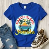 Beach Please Marco Island Florida Beach Holiday Funny Gift Women's T-Shirt thumb 3