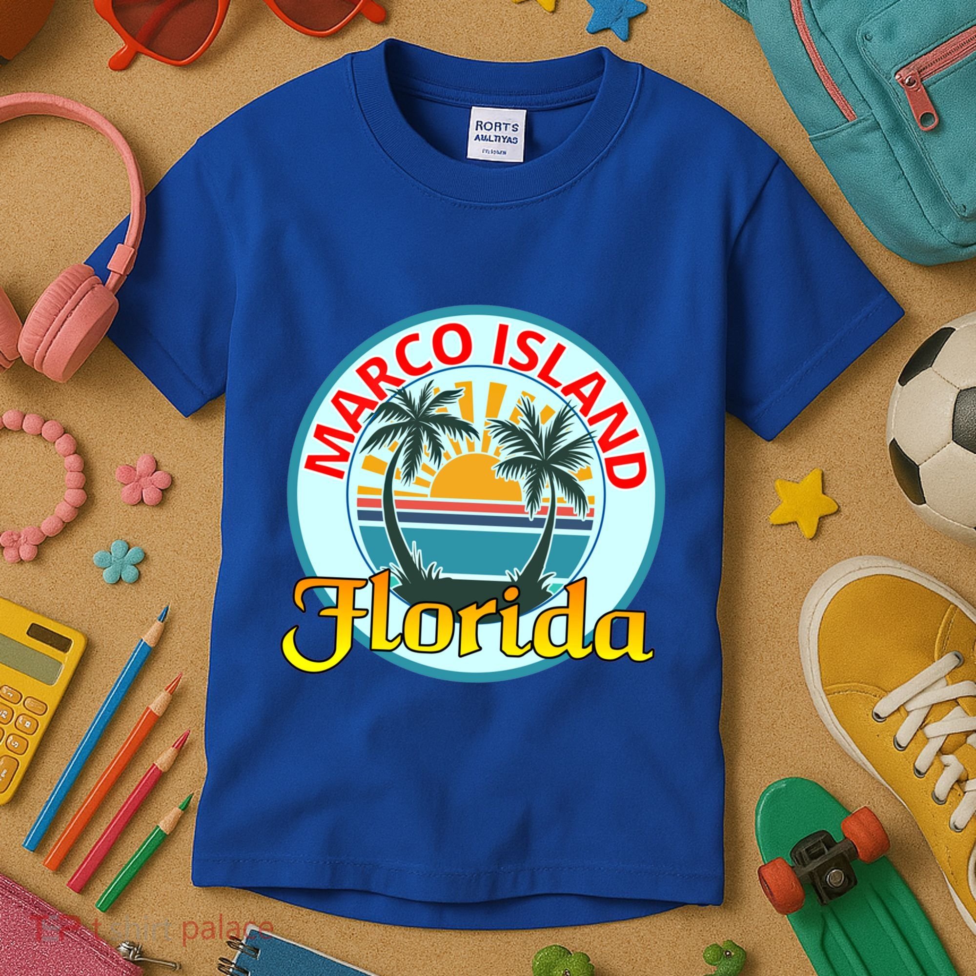 Beach Please Marco Island Florida Beach Holiday Funny Gift Kids T-Shirt