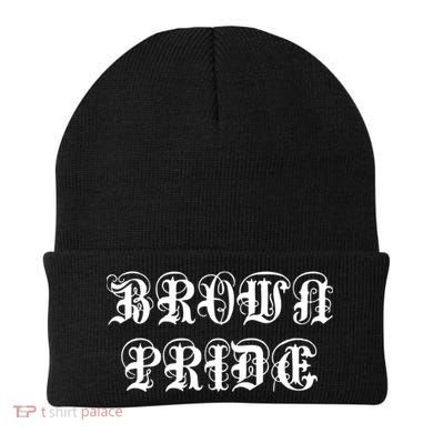 Brown Pride Mexican Spanish Hispanic Chicano Og Funny Gift Beanie