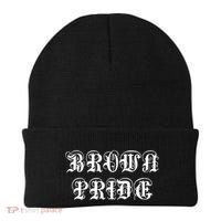 Brown Pride Mexican Spanish Hispanic Chicano Og Funny Gift Beanie thumb 0