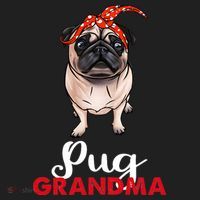 Best Pug Mom Ever With Bandana Pug Dog Pug Grandma Tumbler thumb 3