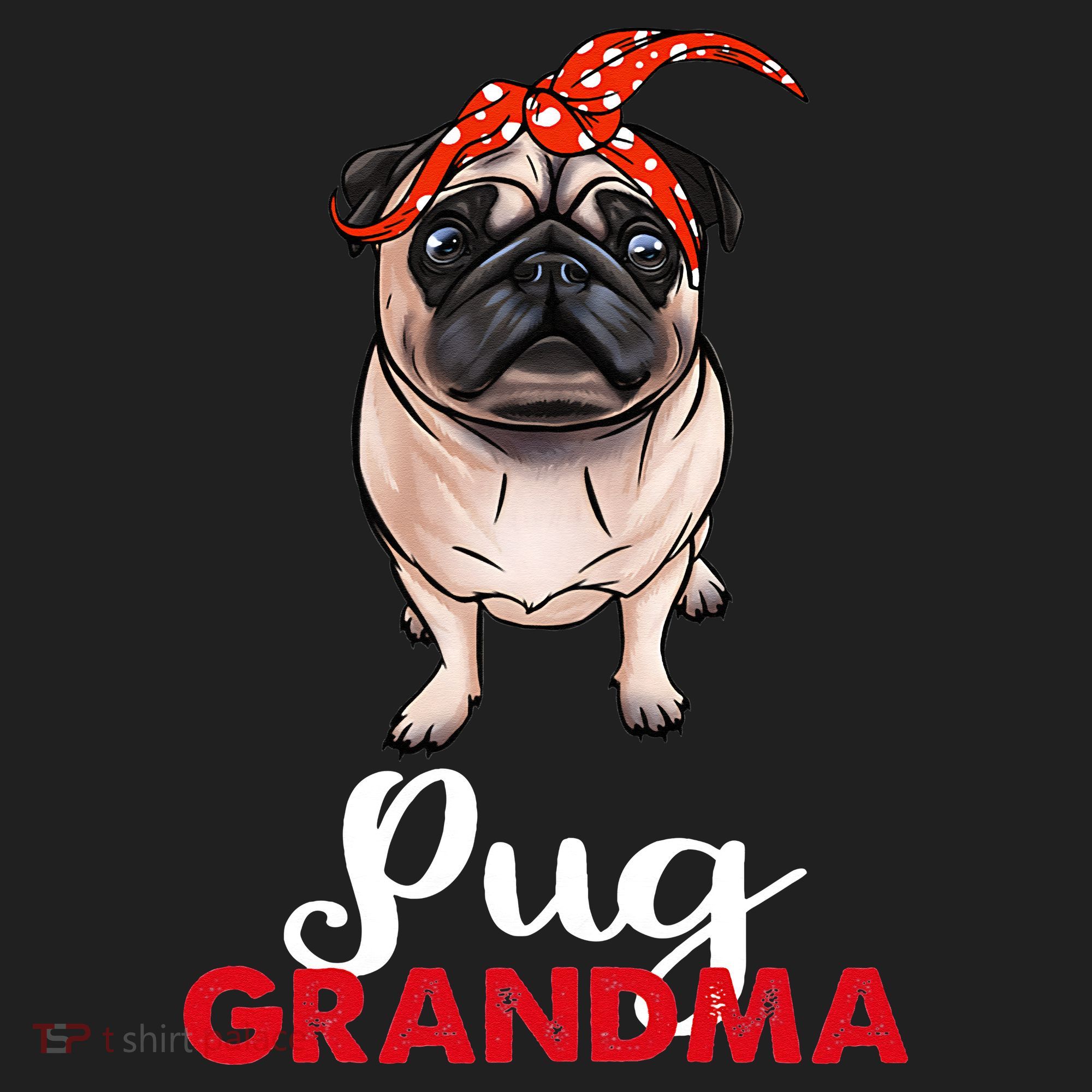 Best Pug Mom Ever With Bandana Pug Dog Pug Grandma Tumbler