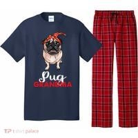 Best Pug Mom Ever With Bandana Pug Dog Pug Grandma Pajama Set thumb 0