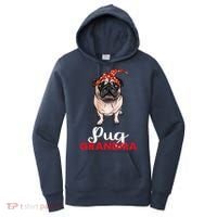 Best Pug Mom Ever With Bandana Pug Dog Pug Grandma Women's Hoodie thumb 0