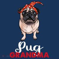 Best Pug Mom Ever With Bandana Pug Dog Pug Grandma Women's Hoodie thumb 2