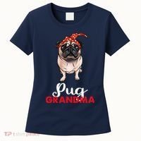 Best Pug Mom Ever With Bandana Pug Dog Pug Grandma Women's T-Shirt thumb 0