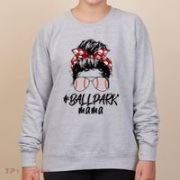 Ball Park Mama. Baseball Softball MotherS Day Ideas For Mom Women's Sweatshirt thumb 0