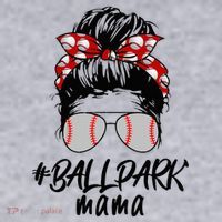 Ball Park Mama. Baseball Softball MotherS Day Ideas For Mom Women's Sweatshirt thumb 2
