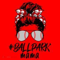 Ball Park Mama. Baseball Softball MotherS Day Ideas For Mom Santa Hat thumb 1