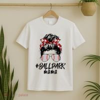 Ball Park Mama. Baseball Softball MotherS Day Ideas For Mom T-Shirt thumb 2