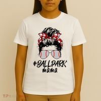 Ball Park Mama. Baseball Softball MotherS Day Ideas For Mom T-Shirt thumb 4
