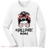 Ball Park Mama. Baseball Softball MotherS Day Ideas For Mom Women's Long Sleeve Shirt thumb 0