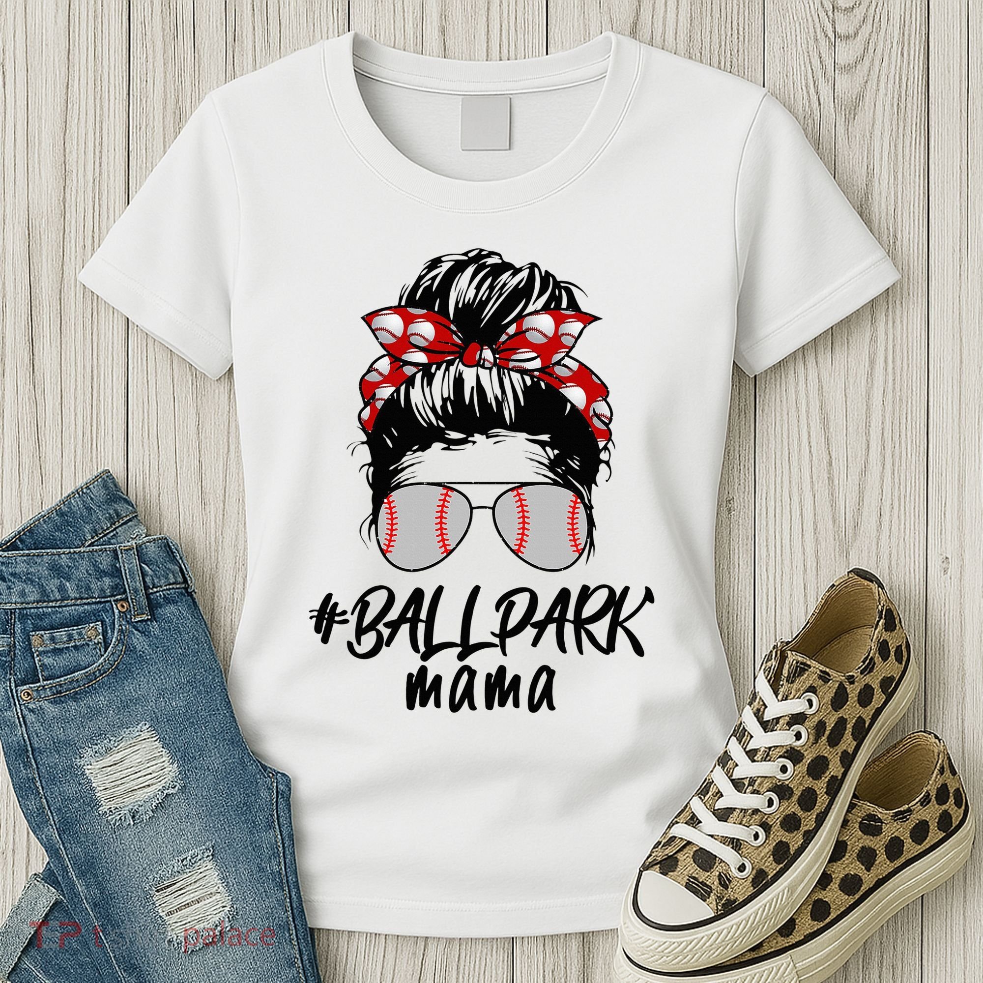 Ball Park Mama. Baseball Softball MotherS Day Ideas For Mom Women's T-Shirt